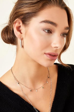 Nordstern Halskette & Perlen Goldfarbe Edelstahl h5 Bild2